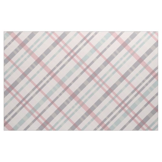 Türkisrosa lila kariertes Muster Stoff (Fat Quarter (45,7 x 55,9 cm))