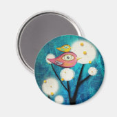 Türkisrosa Magnet (Vorderseite/Rückseite)
