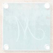 Türkisrost | Monogramm Glasuntersetzer (Rückseite)