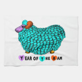 Türkisrot Chinesisches Jahr Zodiac Küchentuch (Horizontal)