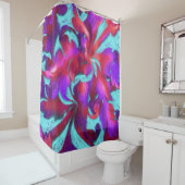 Türkisrot Lila kalter Damaskus Duschvorhang (Beispiel)