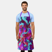 Türkisrot Lila kalter Damaskus Schürze (Getragen)