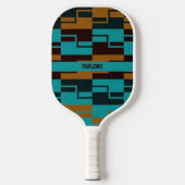 Türkisrot und braun pickleball schläger (Vorderseite)