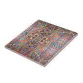 Türkisrote, türkisfarbene, rote Mosaikkunst c Fliese (Seite)