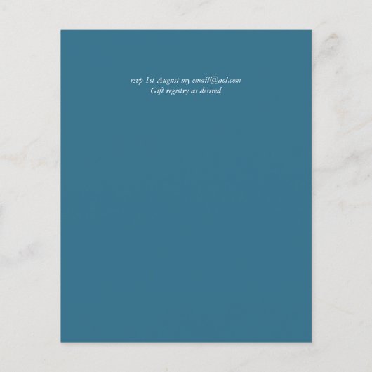 Türkisschildkröten-Brautparty per Post oder Hochze (Rückseite)