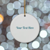 Türkisschneeflocke auf Weiß Keramik Ornament