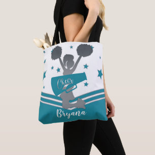 Türkissilber Weiße Sterne jubeln Cheerleading Tasche