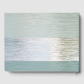 TürkisSilver Sea Glass Monogram Wedding Gästebuch (Rückseite)