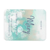 Türkisskript Moderne Brautdusche Einladung Magnet (Horizontal)