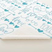 Türkisspass und moderne Liebe und Herz Sherpadecke (3/4)