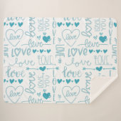 Türkisspass und moderne Liebe und Herz Sherpadecke (Vorderseite (Horizontal))