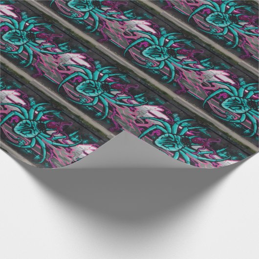 Türkisspinne Geschenkpapier (Ecke)
