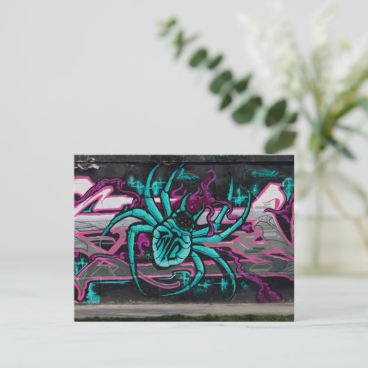 Türkisspinne Postkarte (Stehend Vorderseite)