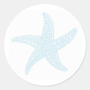 Türkisstarfish-runde Aufkleber