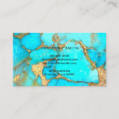 Türkisstein-Visitenkarte Visitenkarte (Rückseite)