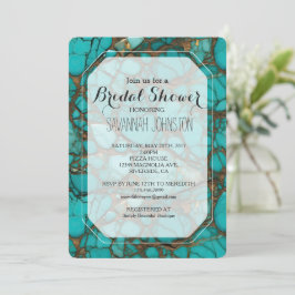 Türkissteine-Brautparty Einladung