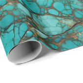 Türkissteine Geschenkpapier (Rolleneckpunkt)