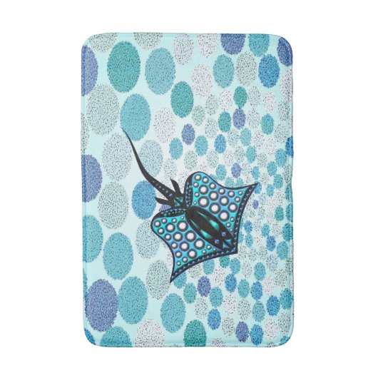 TÜRKISSTINGRAY 105 MULTI-STELLE BADEMATTE (Vorderseite Vertikal)