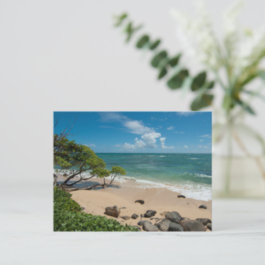 Türkisstrand Postkarte (Stehend Vorderseite)