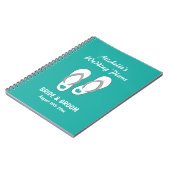 Türkisstrandhochzeits-Planerorganisatornotizbuch Notizblock (Linke Seite)