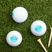 Türkisstreifen Golfball (Insitu Gras)