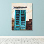 Türkistür in der italienischen Straße Leinwanddruck (Insitu (Holzboden))