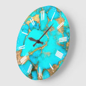 Türkisuhr Große Wanduhr (Winkel)