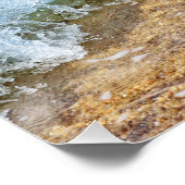 Türkiswasser des Meeres Poster (Ecke)