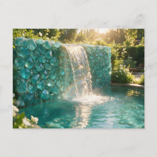 Türkiswasserfall im Dezember Postkarte