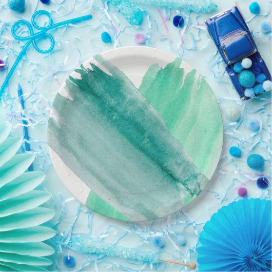 Türkiswatercolor-Papier-Teller Pappteller (Party)