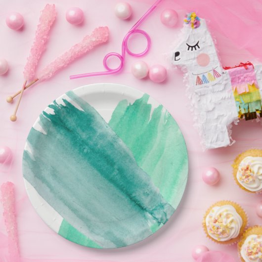 Türkiswatercolor-Papier-Teller Pappteller (Party)