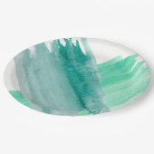 Türkiswatercolor-Papier-Teller Pappteller (Schrägansicht)