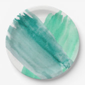 Türkiswatercolor-Papier-Teller Pappteller (Vorderseite)