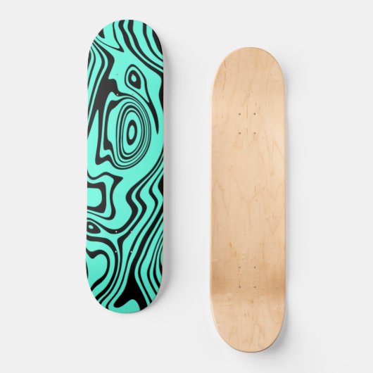 Türkiswaves Skateboard oder Farbe wählen (Vorderseite)