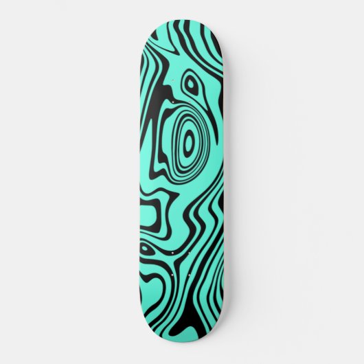 Türkiswaves Skateboard oder Farbe wählen (Vorderseite)