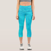 Türkiswelle Capri Leggings (Vorderseite)