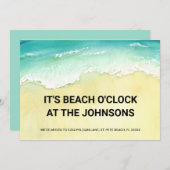 Türkiswellen am Strand O'Clock Ankündigung (Vorne/Hinten)