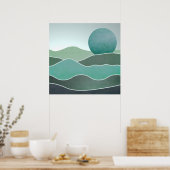Türkiswelt Landschaft Poster (Küche)