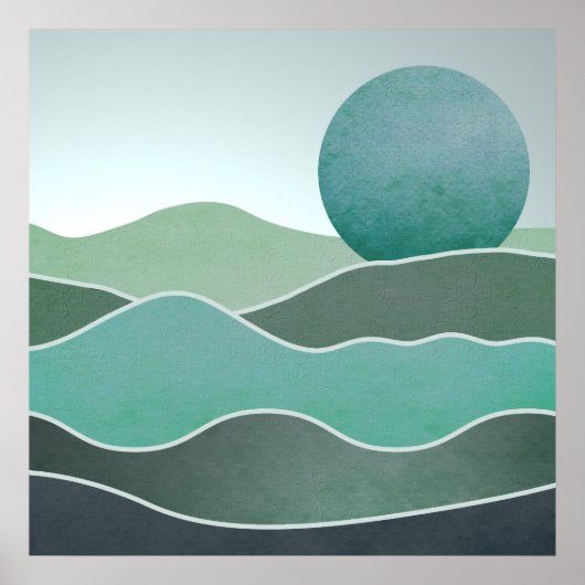 Türkiswelt Landschaft Poster (Vorne)