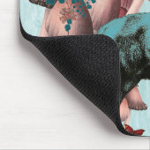 Türkiswild im Pilzwald 2 Mousepad (Ecke)