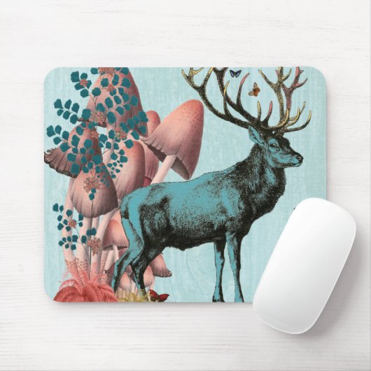 Türkiswild im Pilzwald 2 Mousepad (Mit Mouse)