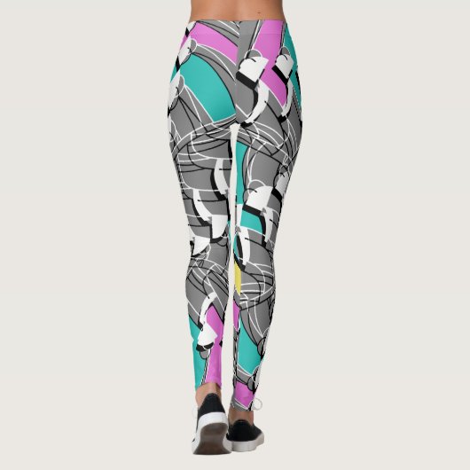 Türkiswirl - leggings (Rückseite)