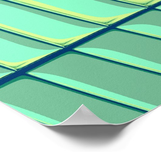 Türkiswürfel Poster (Ecke)