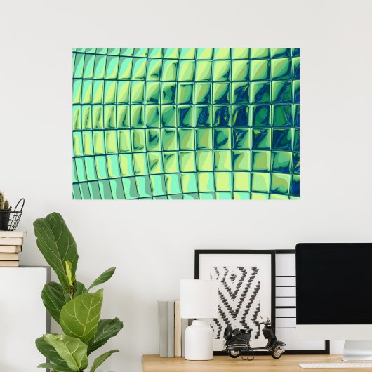 Türkiswürfel Poster (Heimbüro)