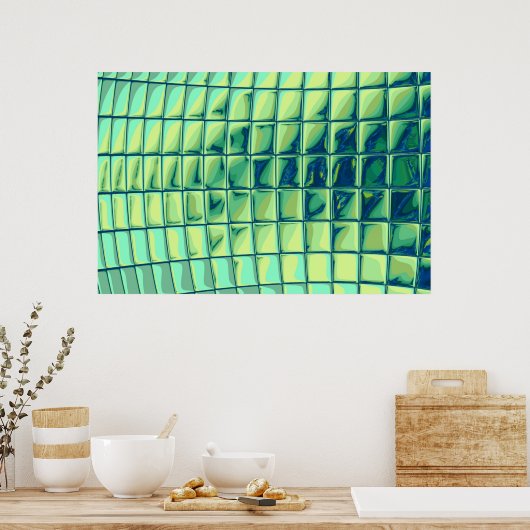 Türkiswürfel Poster (Küche)