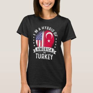 Turkiye American Patriot Ground Flag Spaß T-Shirt
