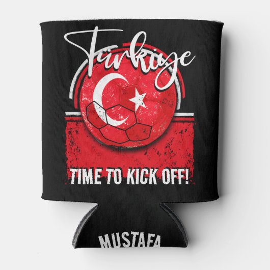 Türkiye-Flagge, türkischer Sportfan Dosenkühler (Vorderseite)