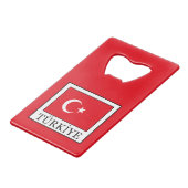 Türkiye Geldkarten Flaschenöffner (Vorderseite Schrägansicht)