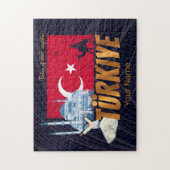 Türkiye Istanbul Vintage Flagge Türkei Souvenir Puzzle (Vertikal)