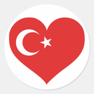 Turkiye-Liebe Runder Aufkleber